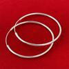 925 Sterling Silver Fashion Minimalist 5CM Simple Gloss Plain Ring Big Earrings Birthday Party Anniversary Gift