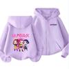 Hoodies Sweatshirts Girls Fashion Zip Hoodie Cartoon Printed Girl Jacket Fashion Kids Hoodie