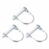 Shaft Lock Pins, 6mm X 45mm Coupler Pins, Arch Round, for Farm Trailers, Wagons, Lawns, and Gardens, 3 Pieces