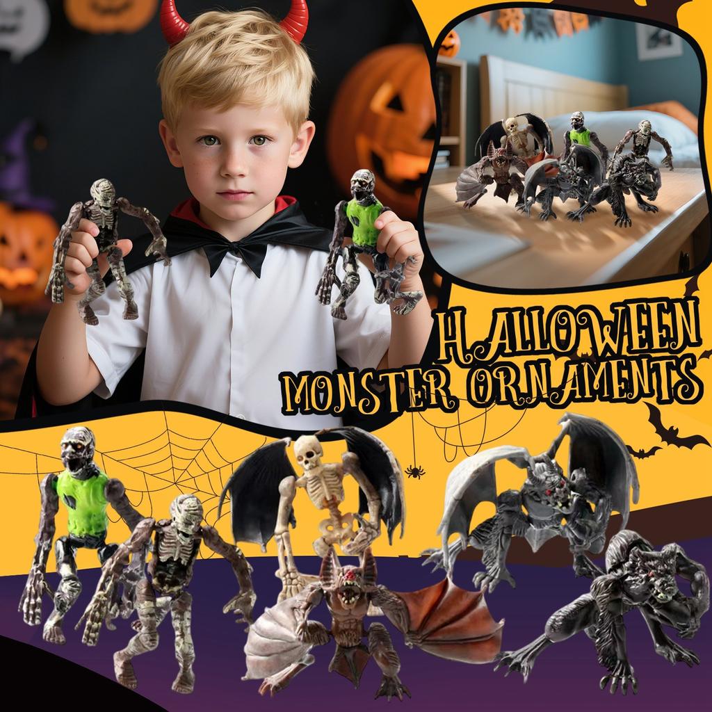 6PCS Horor Doll Figurine Model, Standing Posture Figurine Toy, Children Gift