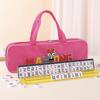 Canvas Large Capacity Mahjong Tile Bag with Zipper Mahjong Tile Storage Bag for Business Studio Home Travel Adults Teens
