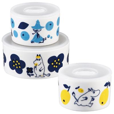 Yamaka Shoten MOOMIN Набор контейнеров для хранения Range Pack Банки Набор размеров Микроволновая печь и посудомоечная машина безопасны Товары Муми-тролли Скандинавский День Подарок Посуда