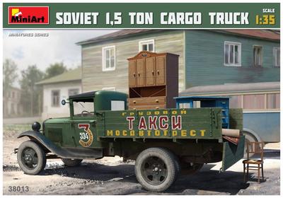 Miniart советский грузовой автомобиль с мебелью, в комплекте пластиковые детали, модель MA38013 1/35 1.5