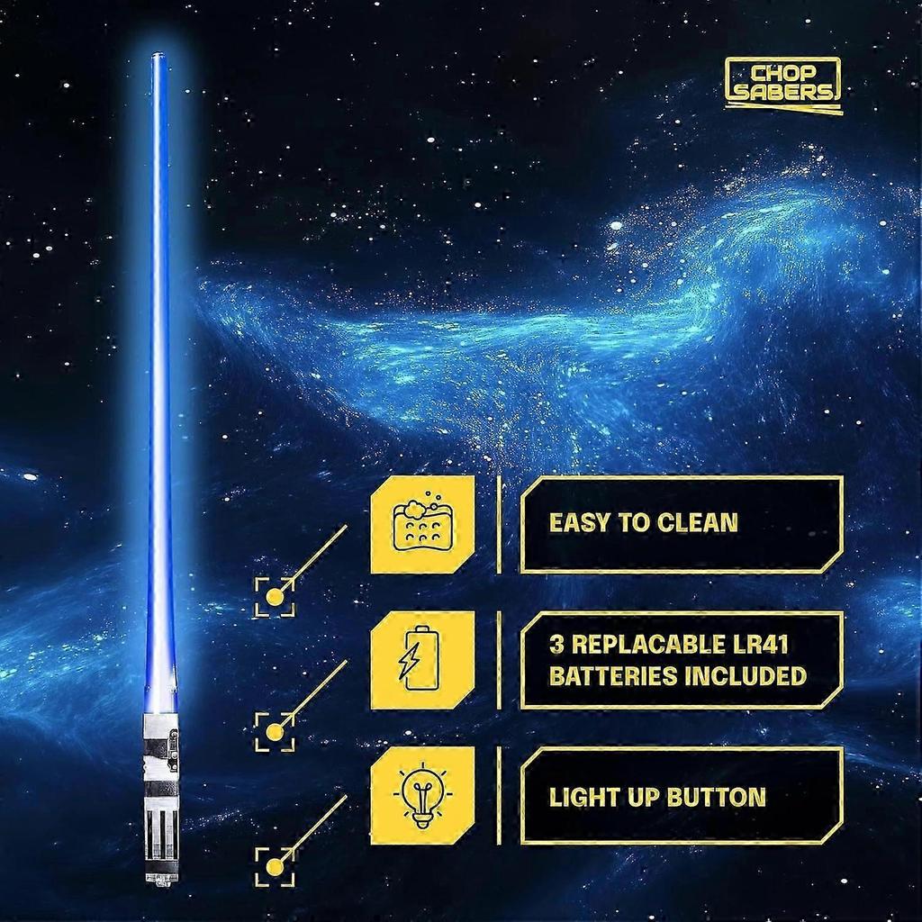 Lightsaber Chopsticks Set of 4 Pairs - LED Light Up Sushi Chopsticks with 8 Color Modes - Reusable Sci-Fi Design