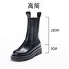 Customized 2025 New Leather Chimney Boots Women's Autumn and Winter Knight Boots Casual Chelsea Boots Velvet Martin Boots