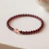Garnet Bracelet Girls Ins Niche Design Small Particle Single Circle Bracelet Red Pomegranate Good Luck Beads Student Bracelet