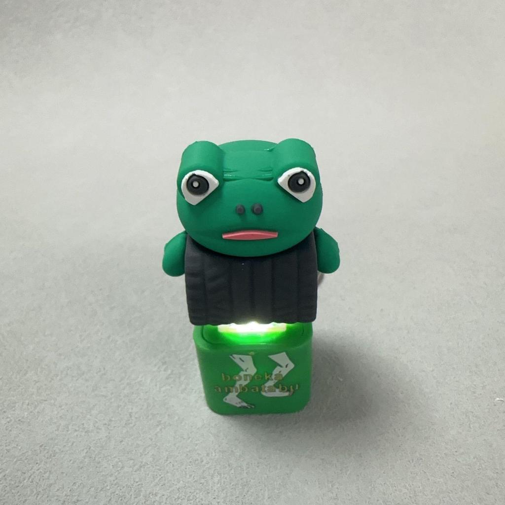 Шарнирный деревянный брелок Шань Хай Цзин: Фигурка ТунгТунга Сахура с кнопкой языка