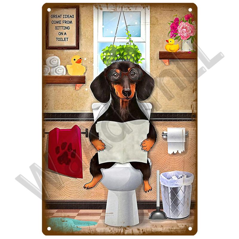 WC туалетная жестяная вывеска плакат винтажные настенные постеры металлический знак декоративная настенная тарелка кухонная табличка металлический винтажный декор аксессуары