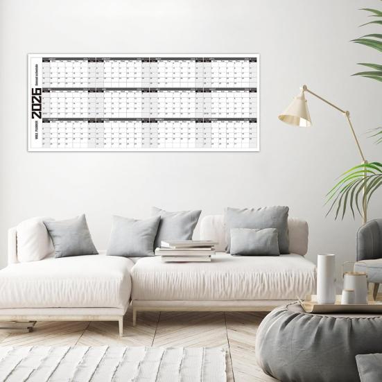Очень большая наклейка на стену Календарь 2026 Многоразовая матовая доска для записей Дом Работа