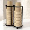 Large Capacity Cup Storage Shelf Metal Cup Storage Rack Organizier Kitchen Paper Cup Holder