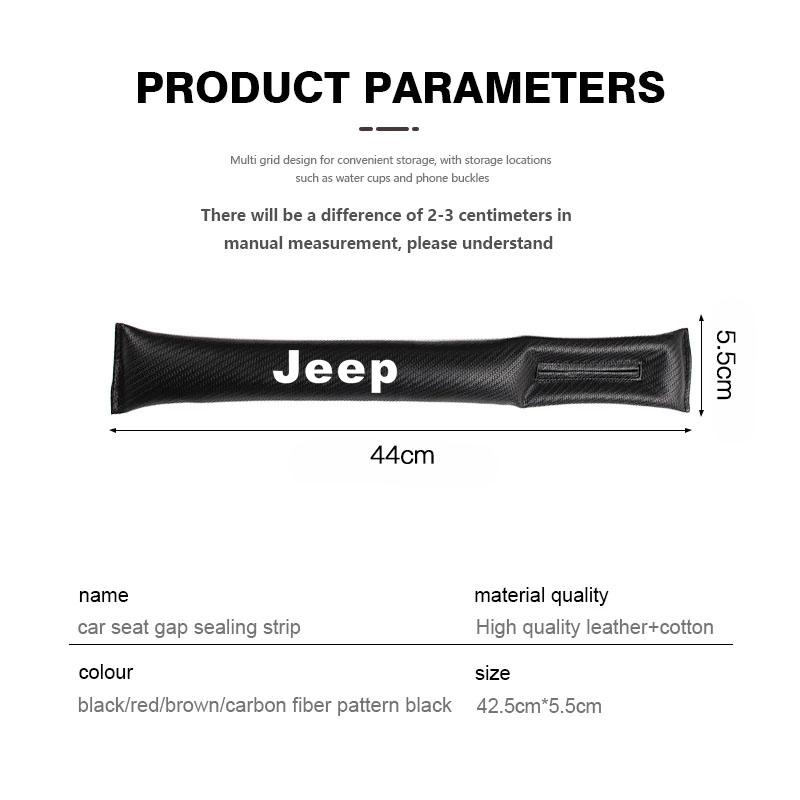 For Jeep Car Interior Seat Gap Plug Leather Filler Leakproof Pads For Jeep Grand Cherokee Wrangler JK Gladiator Compass Reneg