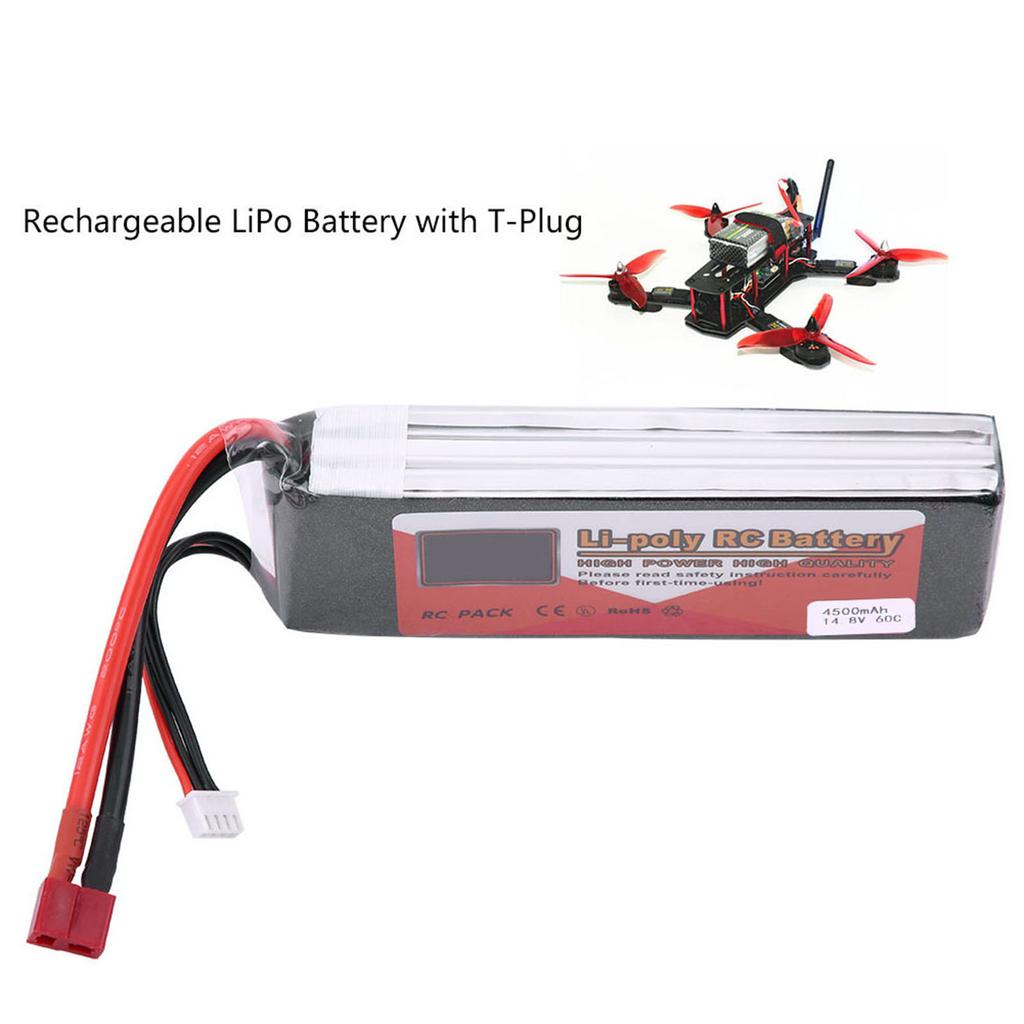 ZOP POWER 3S 14.8V 4500mAh 60C Rechargeable LiPo Battery with T Plug (4500mAh)