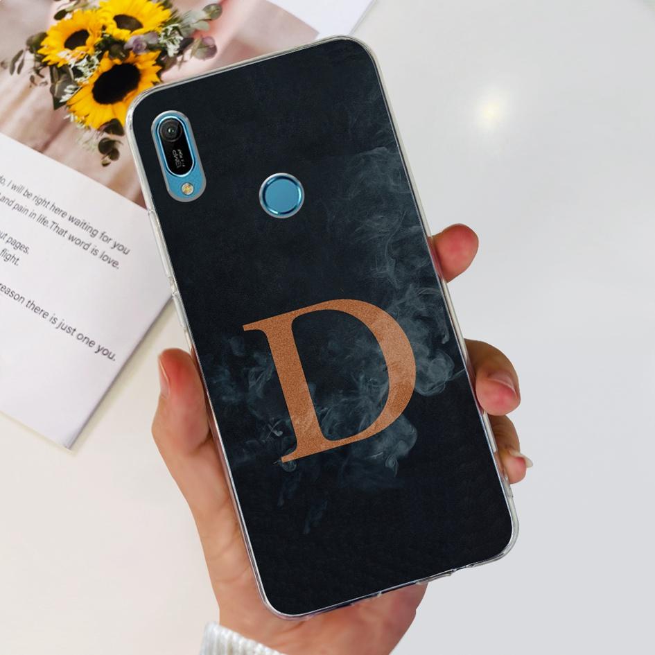 For Huawei Y6s Y6 2019 Case MRD-LX1 MRD-LX3 JAT-L29 JAT-L41 Phone Cover Lovely Letters Clear Bumper For Huawei Y6 Pro 2019 Funda