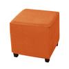 1PC Polar Fleece Ottoman Cover Stretch Stool Cover Square Footstool Cover All-inclusive Elastic Footrest Slipcover Living Room