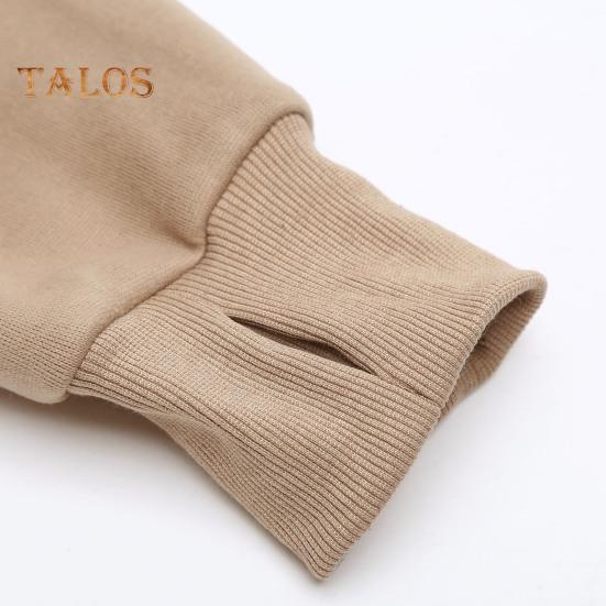 Женская толстовка осень-зима с застежкой-молнией на лацкане, с длинным рукавом и передним карманом, пуловер, однотонный свободный спортивный свитшот