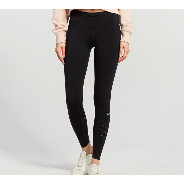 Nike Тайтсы для бега Power Epic Lux Dri-FIT Shark Фитнес-штаны Женские плавки Черные CN8042-010