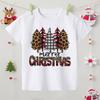 Счастливого Рождества Футболка с принтом лося Детская Рождественская футболка Детская одежда Топы Мальчик Девочка Наряд для рождественской вечеринки Детские праздничные подарки