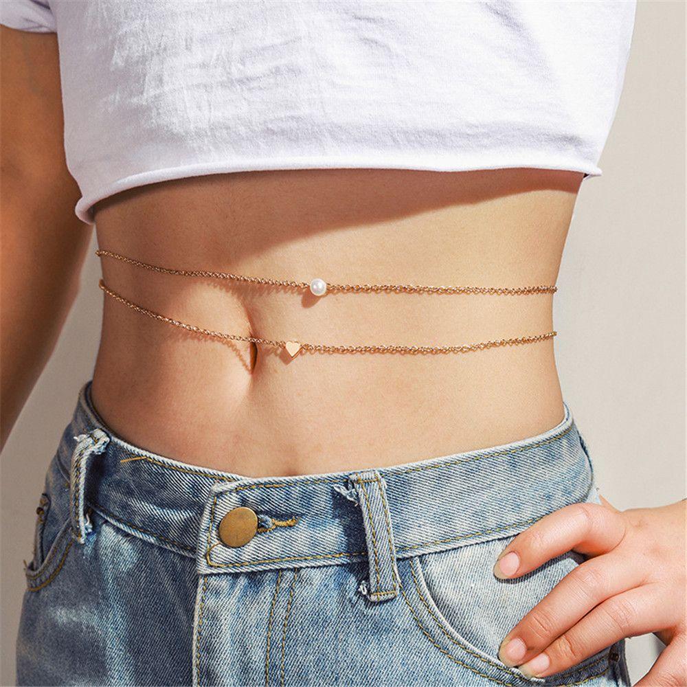 Летний Бикини Пляжная Одежда Украшения на Тело Бохо Стиль Цепочка на Тело Цепочка на Талию