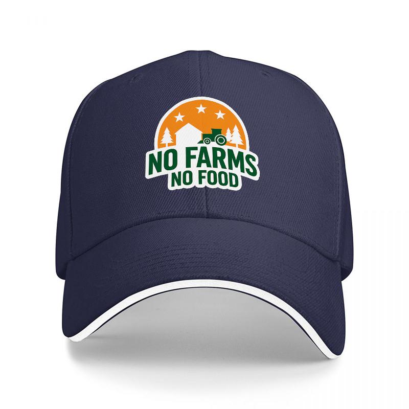 NO FARMS NO FOOD Farming Lifestyle Baseball Cap with Tractor and Sunset Design for Adults Outdoor Enthusiasts