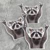 Funny Raccoon Motorcycle Stickers Cartoon Waterproof Fuel Tank Decoration Accessories Motorbike Body Durable Vinyl Decals