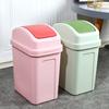 Home Garbage Can with Lid Thickened Press Type Swing Cover Large Capacity Kitchen Hotel Bathroom Office Trash Can
