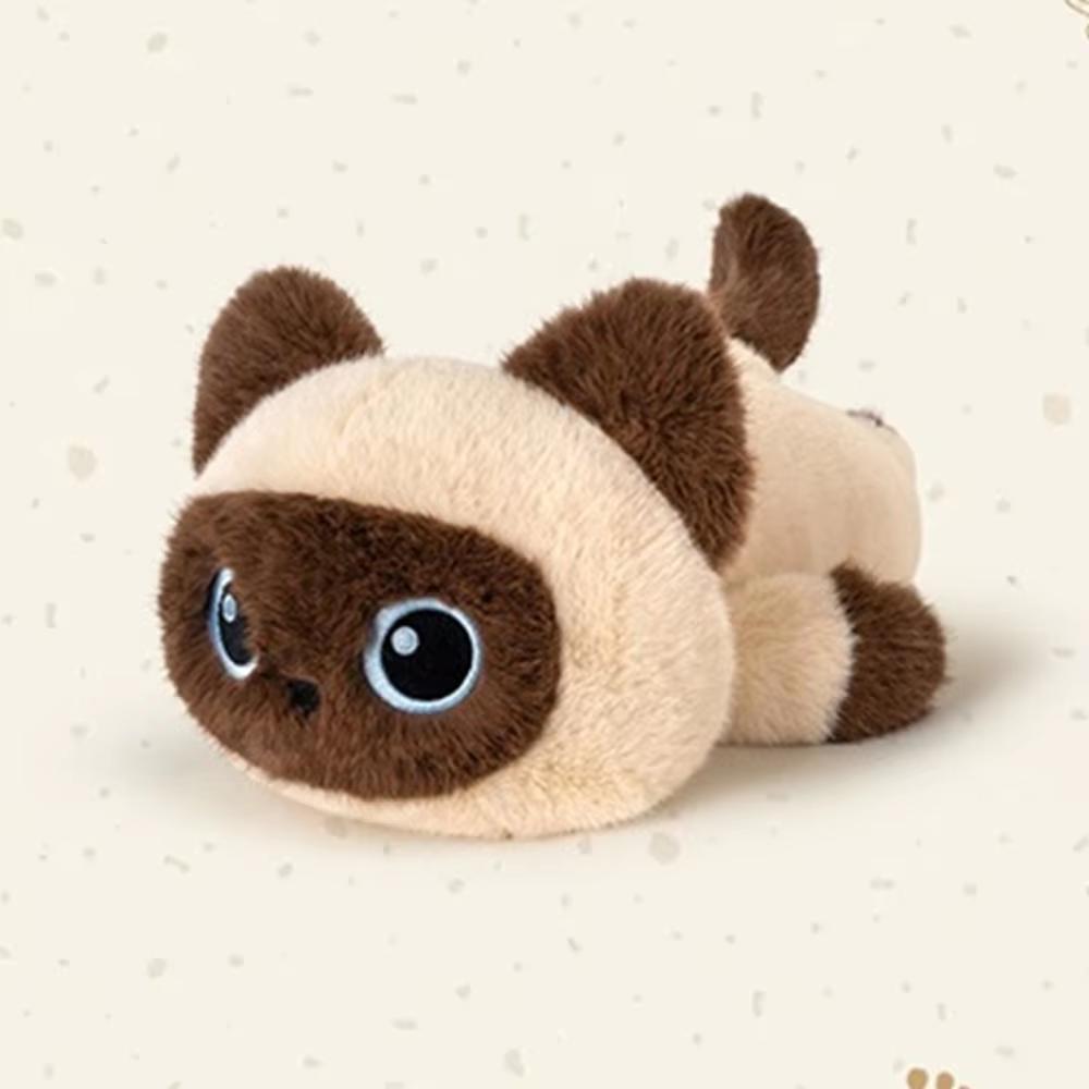 2025Cm Black Cat Siamese Kitten Plush Toys Cartoon Lifelike Kitten Dolls Animal Artificial Touch Doll Kids Girls Birthday Gifts