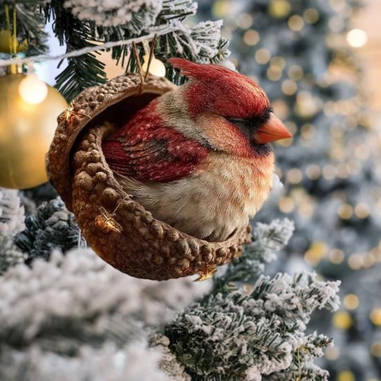 Лесные животные Желуди Украшения Акриловые Милые Рождественские елки Подвесные украшения Рустик