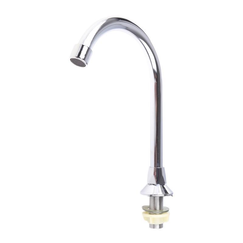 Foot Pedal Control Sink Faucet Vertical Basin Cold Water Faucet Stainless Steel