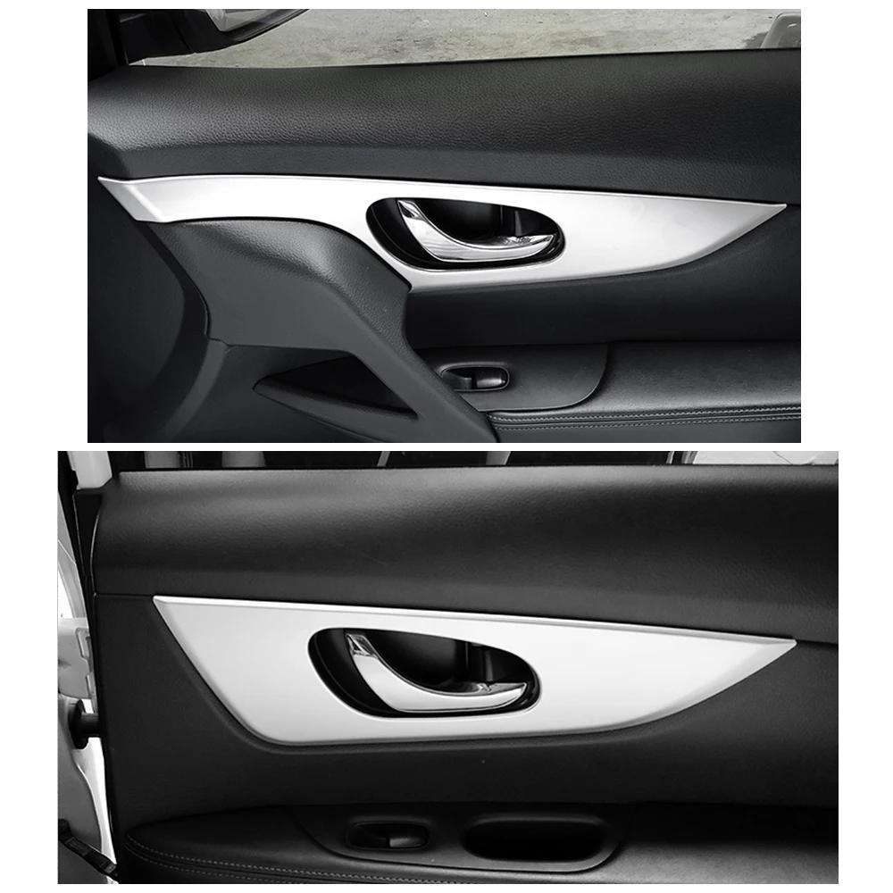 Для Nissan Qashqai J11 2014 2020 года внутренняя часть автомобиля ремонт внутренняя ручка двери рамка отделка украшение автомобильные аксессуары наклейка