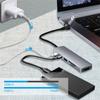 Usb C Hub 6-в-1 Док-станция типа C/USB с двумя головками Адаптер быстрой зарядки Pd с поддержкой Sd/tf