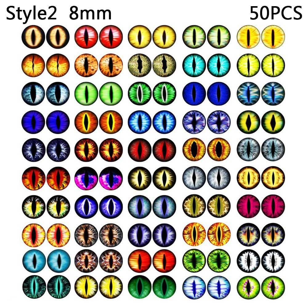 50 шт./25 пар забавные аксессуары время драгоценный камень кукла глазные яблоки глаза животных стеклянные куклы глаза DIY ремесла