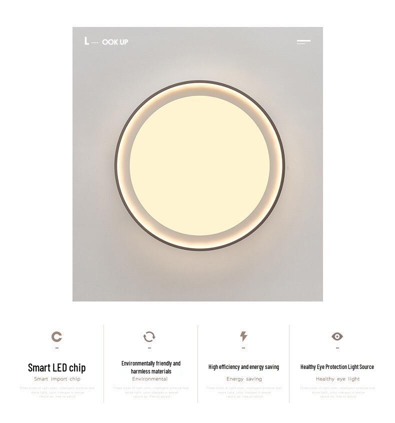 Modern Minimalist Luxury Ceiling Light for Bedroom and Study - Eye-Protecting Design