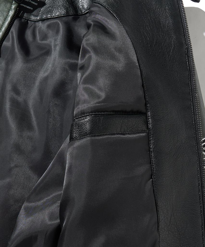 PHYPS MOTORCYCLE Engineered Leather Racing Jacket Green