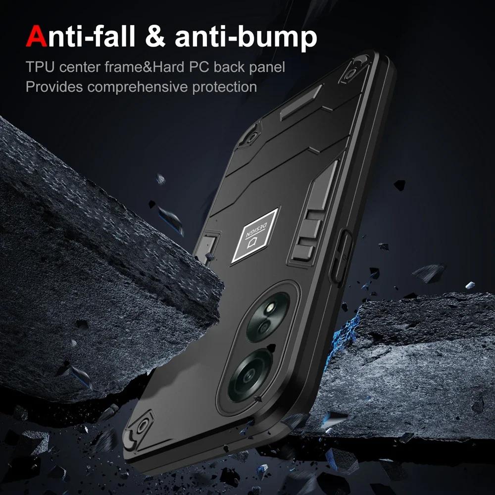 Двухслойный противоударный и защитный корпус для OPPO A79 A78 A98 A97 A96 A93 A76 A77 A58 A57 A74 A54 A38 A16 A18 A1 4G 5G