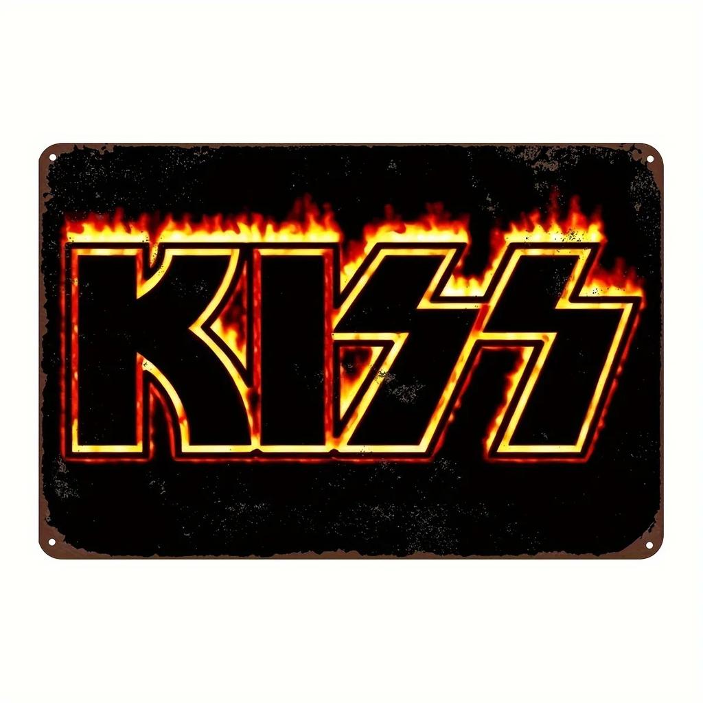 Классическая рок-группа «Kiss Revenge» Винтажный художественный металлический постер Знак Ретро-мужчина Пещера Музыкальный клуб Бар Паб Кафе Декоративные таблички