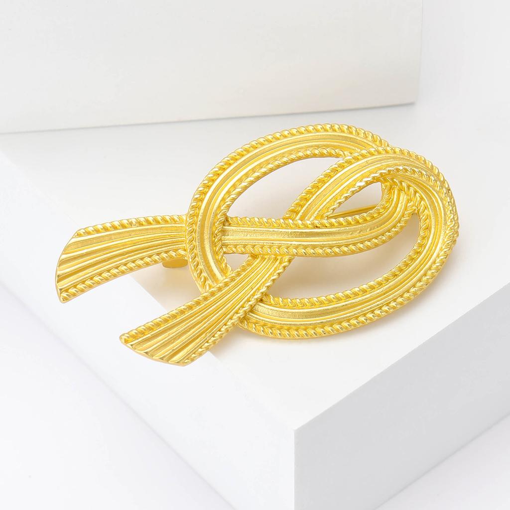 Vintage French Haute Sense Bow Brooch Fashion Versatile Women'S Dress Suit Accessories Corsage Medieval Pin