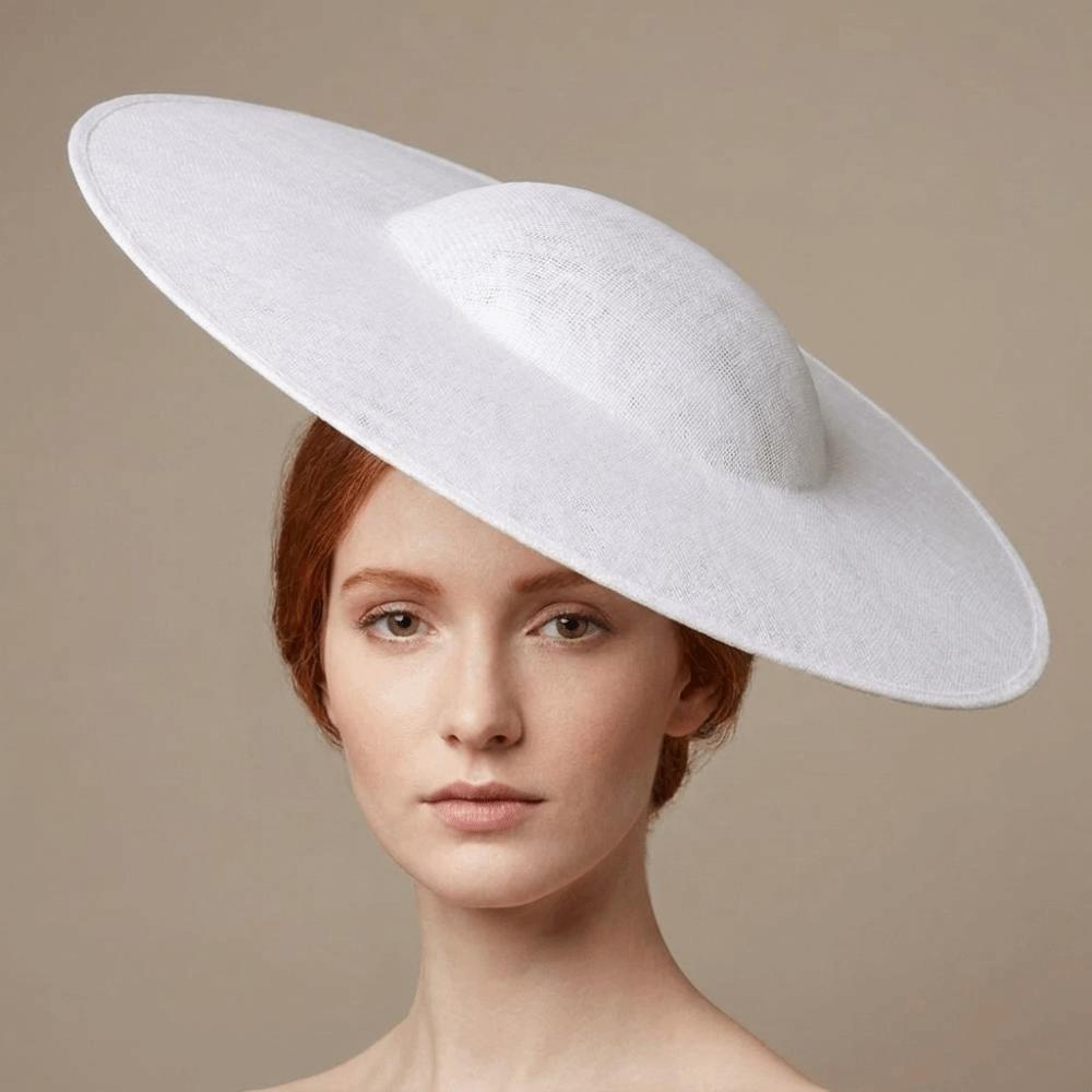Wide Brim Vintage Fascinator Hat Big Bride Headdress Exquisite Masquerade Top Hat Party