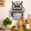 Owl Drink Coffee and Tea Room Coffee Shop Beautify Decorative Wall Stickers