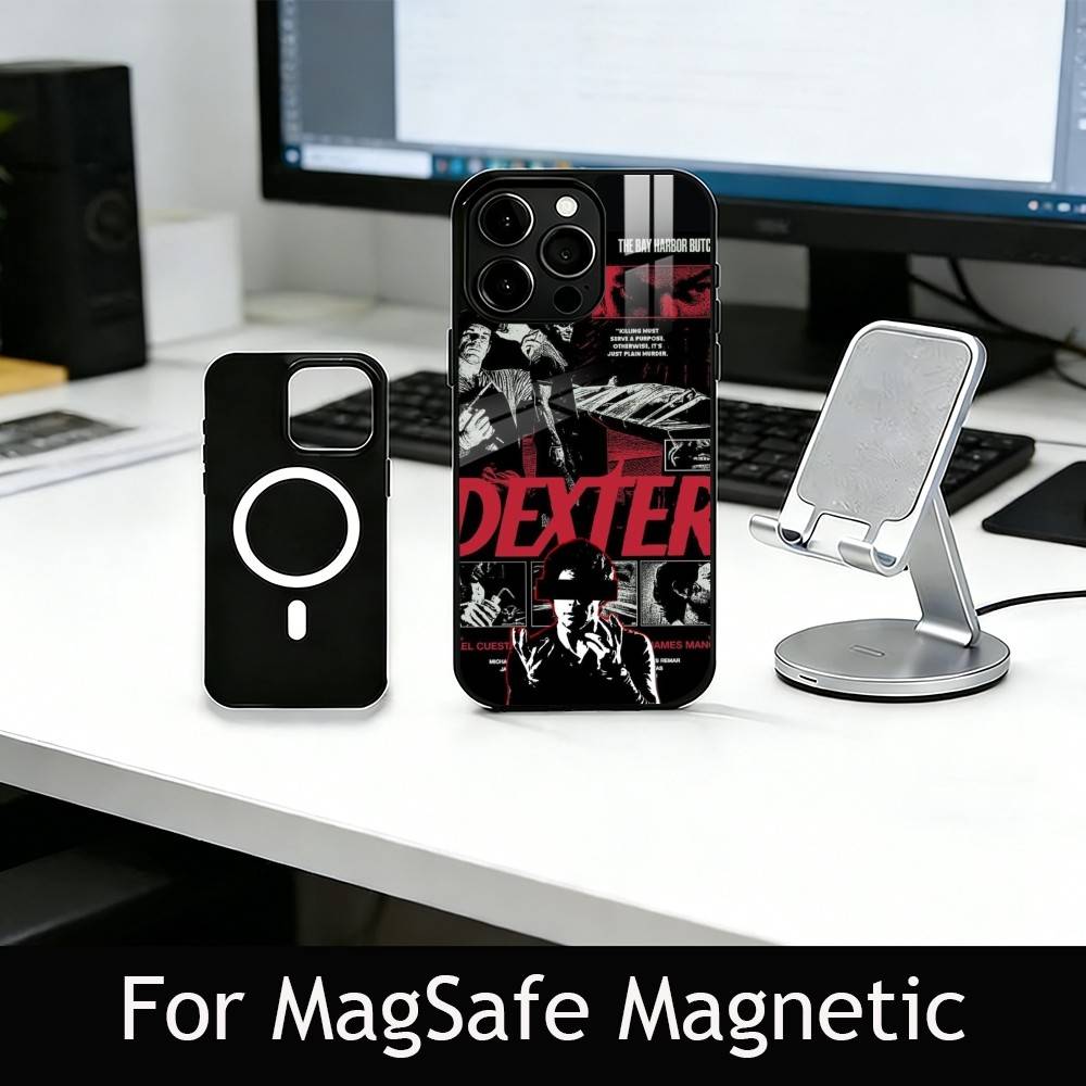 Чехол для телефона D-Dexter M-Morgan для iPhone 17, 16, 15, 14, 13, 12, 11 Plus, Pro, магнитный с беспроводной зарядкой Magsafe