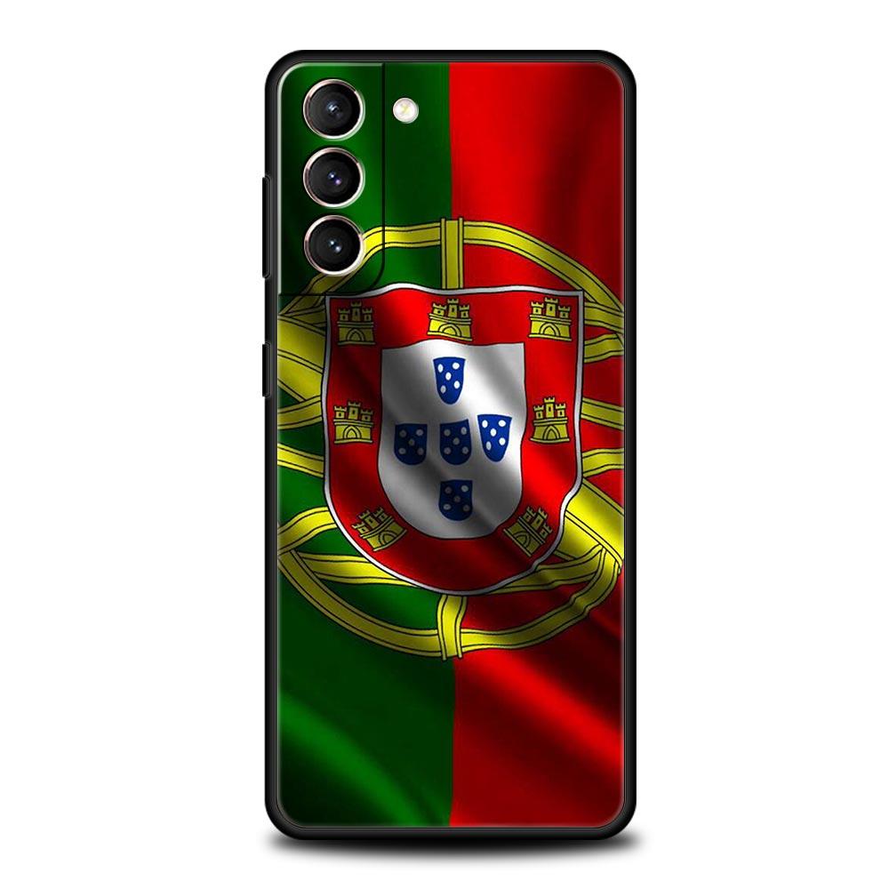 Чехол для телефона Португалия Для Samsung Galaxy S26 Ultra S25 Plus S24 FE S23 S22 5G S21 S20 Черный Мягкий