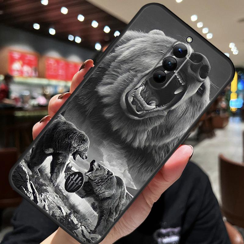 Милый чехол Медведь Гризли для ZTE Nubia Red Magic 10S 10 8 9 8S 9S 11 Pro Plus 10 Air 5G 6R 6 7 6S 7S Pro