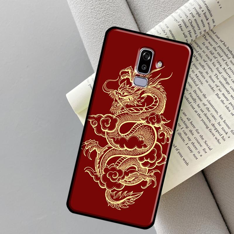 Чехол Китайский Дракон для Samsung Galaxy J4 J6 Plus A6 A7 A8 A9 J8 2018 A3 A5 J1 2016 J3 J5 J7 2017