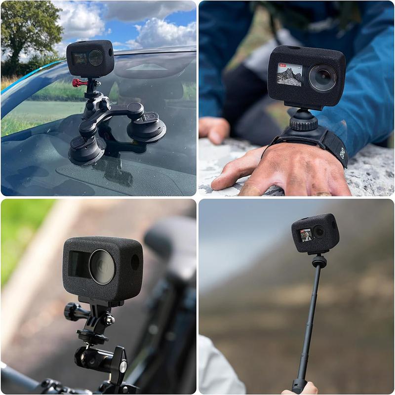 For DJI Osmo Action 5 Pro 4 3 Wind Noise Reduction Sponge Foam Windslayer Cover Housing Windproof Windshield Recording Case