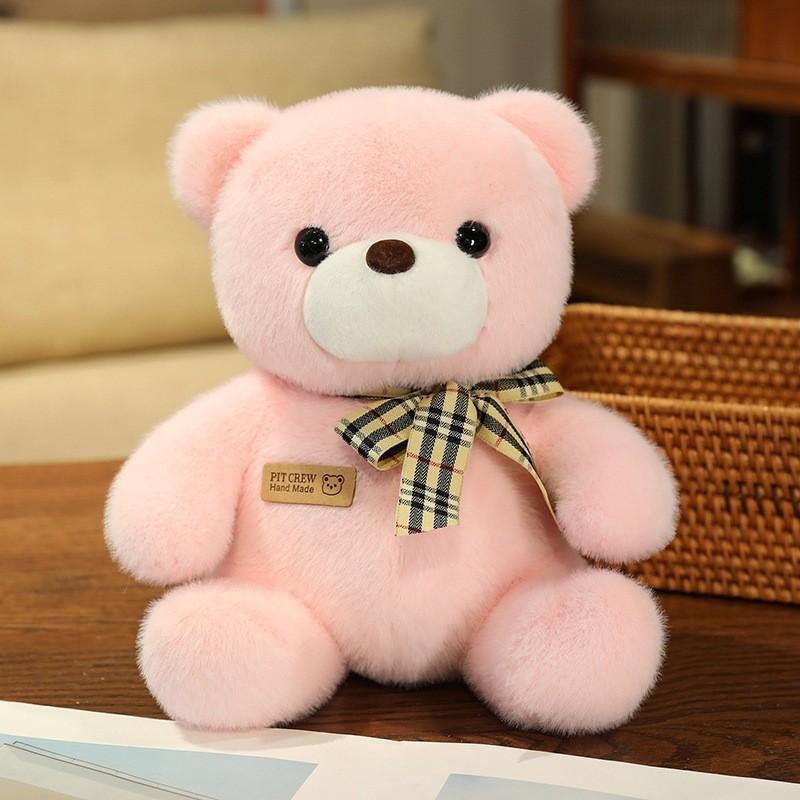 Rose Sitting Teddy Bear Plush Toy Cartoon Stuffed Animal Doll Decoration Gift