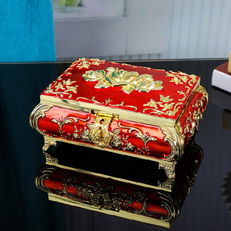 Trinket Storage Box Ornate Treasure Chest for Case for Women Girl Keepsake Holde
