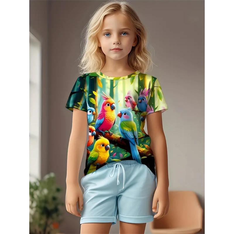 Пчела Животное Жираф 3D Принт Модные Смешные Футболки Для Девочек Летние Топы С Короткими Рукавами Футболки Повседневные Футболки Одежда Для Девочек