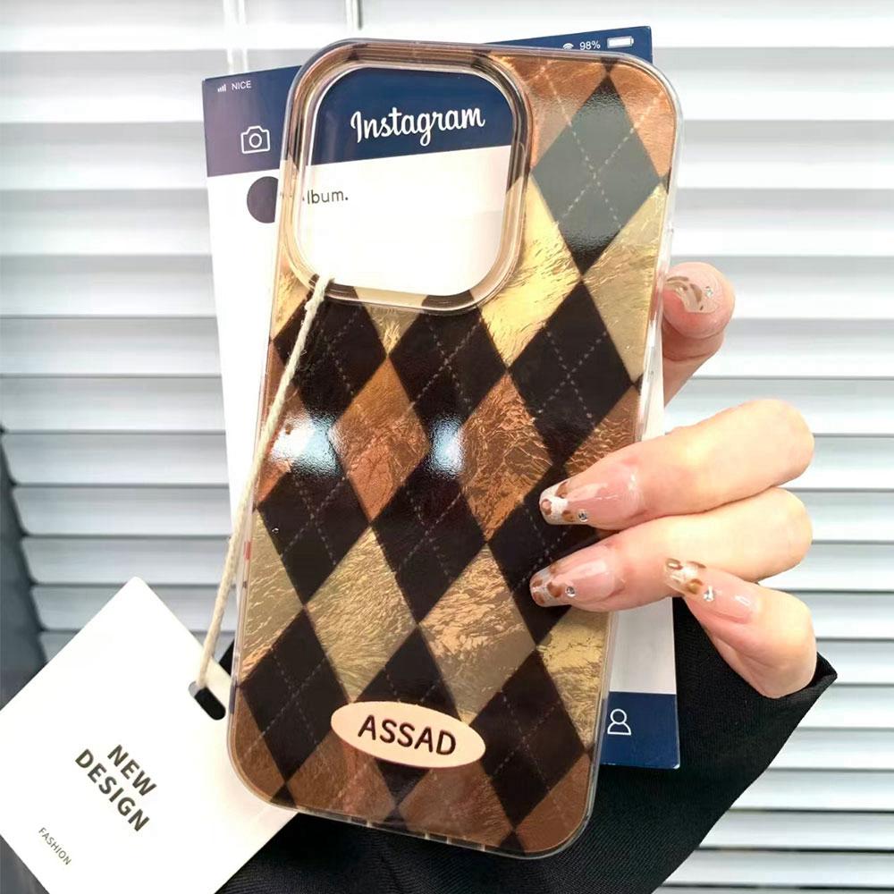 Ретро Чехол для телефона с ромбовидным узором для Samsung Galaxy A16 A55 A07 A17 A56 A36 A26 A53 A06 A14 A24 A34 A54 A15 A12 A22