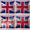 Наволочка на подушку с флагом Union Jack, плюшевая ткань, мягкая, двусторонняя печать, для дивана, теплая, зимний подарок для дома, наволочка