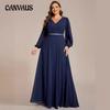 Autumn Plus Size Women's Dress Solid Colour Long Sleeve Dresses