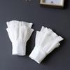 White Fake Sleeve Cuff DIY Ruffle Detachable Cuffs For Women Sweater Button Black Decorated Lace Cuff Fake Sleeves Tie